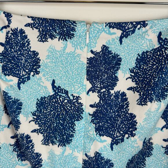 Vineyard Vines Womens Blue Coral Skirt Sz 8 | Nautical Beachy Vacation Preppy - Picture 2 of 9